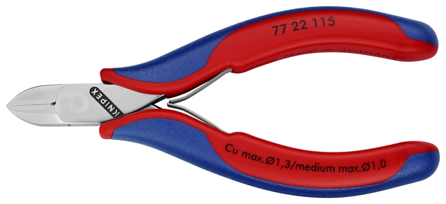 ELEKTRONIKK-SIDEAVBITER Rundt hode, uten faset 77 22 115 Knipex 