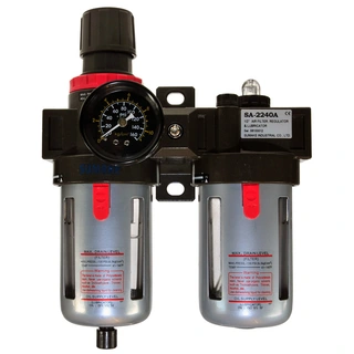 LUFTFILTER REG/SM&#216;R 1/2&quot; H.KOPP Manometer: 0-160 Psi, 0-11 Kg/Cm3 Sumake