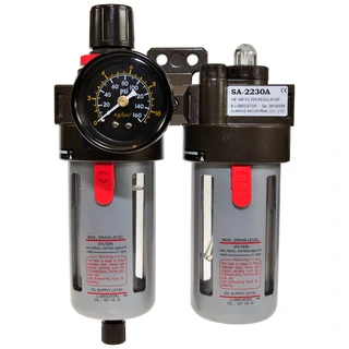 LUFTFILTER REG/SM&#216;R 1/4&quot; H.KOPP Manometer: 0-160 Psi, 0-11 Kg/Cm2 Sumake