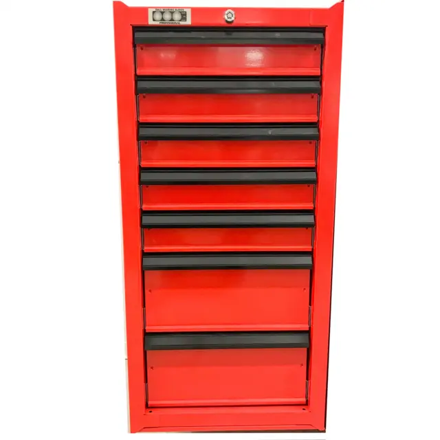 SIDESKAP RØD W15-7X 7 Skuffer 382X460X795Mm KC Tools 