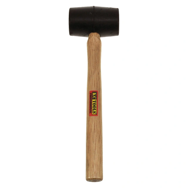 GUMMIKLUBBE 225GR HICKORY 280mm Lengde Massivt Slaghode KC Tools 