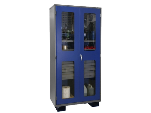 VERKSTEDSKAP PLEXI 2000X1020X540 Grå/blå helsveiset Gigant