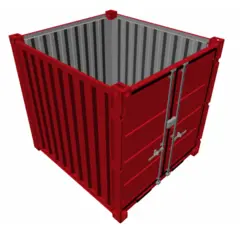 CONTAINER 10 FOT LC RAL 3020 Container r&#248;d