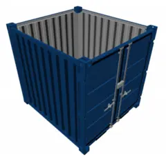 CONTAINER 8 FOT LC RAL 5010 BL&#197; Container