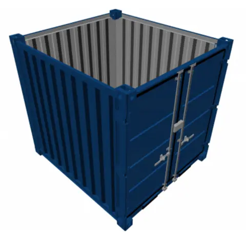 CONTAINER 8 FOT LC RAL 5010 BL&#197; Container