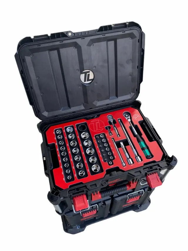 VERKTØYKOFFERT GRAVEMASKIN PACKOUT™ Ink. verktøy Custom for annleggsmaskiner 