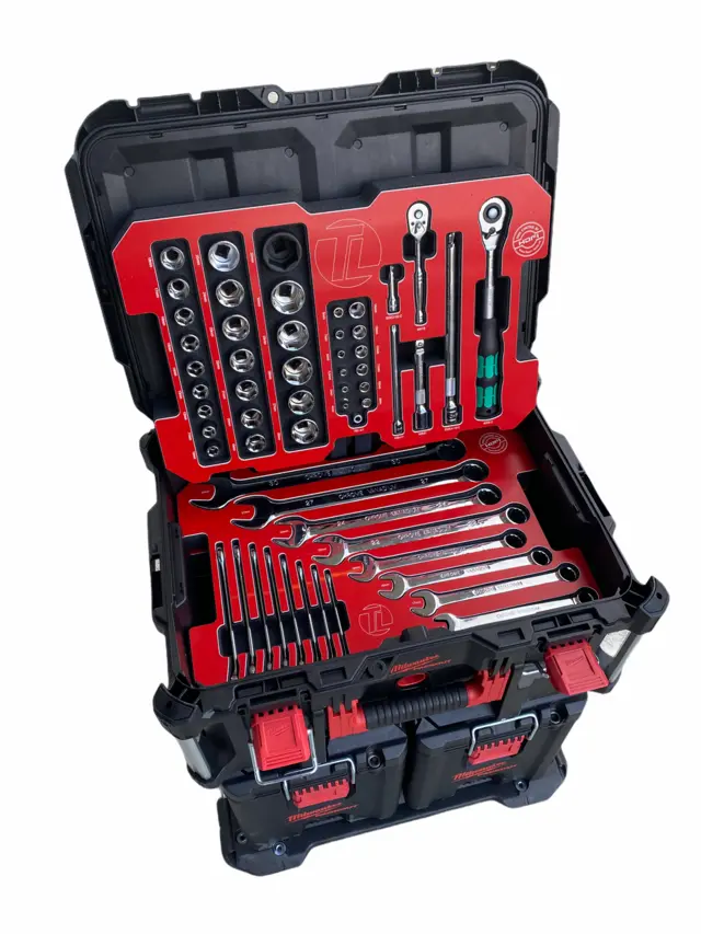 VERKTØYKOFFERT GRAVEMASKIN PACKOUT™ Ink. verktøy Custom for annleggsmaskiner 