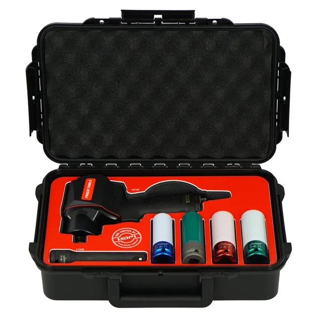 MUTTERTREKKER 1/2" 1400NM I KOFFERT 17,19,21,22mm lang pipe 150mm - FTC 