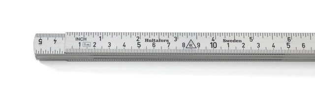 TOMMESTOKK ALUM A61-1-6 Metr. Gradering/Engelsk Tomme Hultafors 