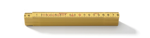 METERSTOKK G59 2M GUL Metrisk Gradering -  Hultafors 