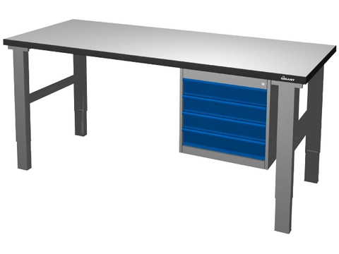 ARBEIDSBORD BENK TB-GR 2000X800X42 S4 Justerbare ben, Skuffe 4x100mm, Gigant
