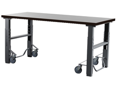 ARBEIDSBORD 2000X800X42 ST&#197;L M/HJULSATS Justerbare ben, benk, Gigant