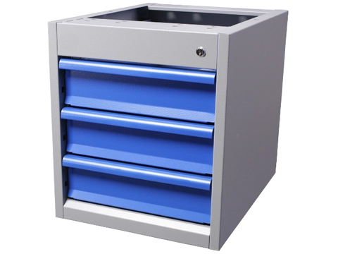 KABINETT 3 SKUFFER 100MM  GRÅ/BLÅ Bordskuff 435X385X500MM Gigant