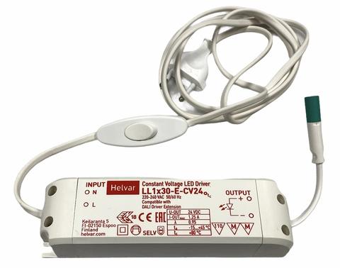 LED DRIVERKIT 30 W M/BRYTER For skap og hyller, Gigant