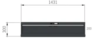 KABINETT 1 SKUFF LISTA 1B-27E Ncs S 6502-B m/std.n&#248;kkel l&#229;s,  Lista