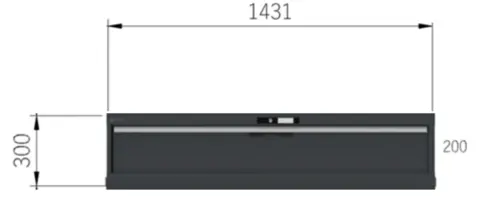 KABINETT 1 SKUFF LISTA 1B-27E Ncs S 6502-B m/std.n&#248;kkel l&#229;s,  Lista