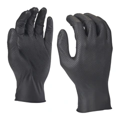 NITRIL ENGANGSHANSKER SORT STR: 7/S 50 stk strukturert - Milwaukee
