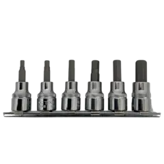 PIPESETT 3/8&quot; DR. INNV. SEKSKANT MM 6 Stk 4-10mm KC Tools