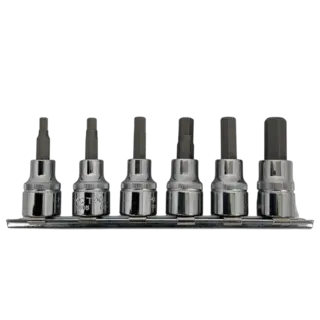 PIPESETT 3/8&quot; DR. INNV. SEKSKANT MM 6 Stk 4-10mm KC Tools