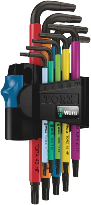 N&#216;KKELSETT TORX 9 STK HF L-n&#248;kler 967 Sl/9 TX Wera