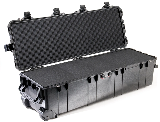 KASSE PELI 1740 M/SKUM, SORT Innv. mål: 1041x328x308 mm - Peli 