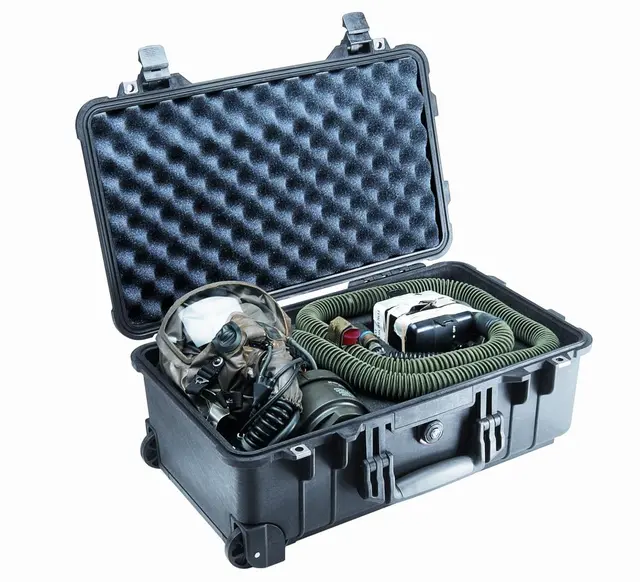 KASSE PELI 1510 M/SKUM OG HJUL, SORT Innv. mål: 502x279x193 mm - Peli 