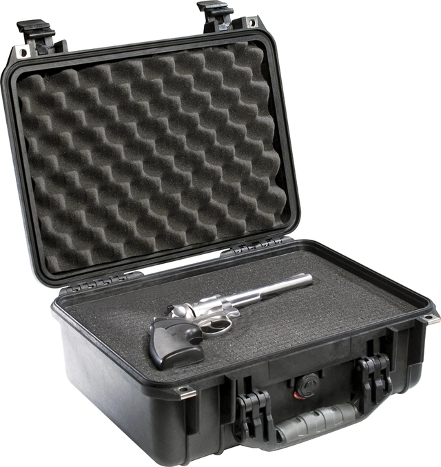 KASSE PELI 1450 M/SKUM, SORT Innv. mål: 374x260x154 mm - Peli 