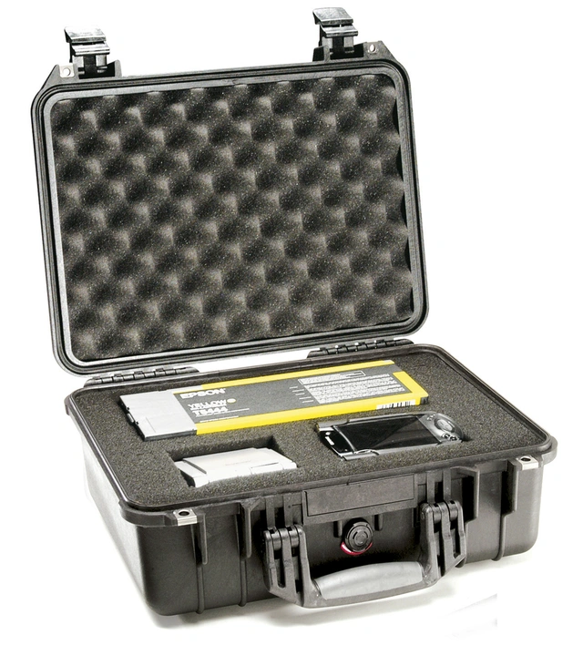 KASSE PELI 1450 M/SKUM, SORT Innv. mål: 374x260x154 mm - Peli 