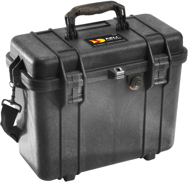 KASSE PELI 1430, M/SKUM, SORT Innv. mål: 344x146x297 mm - Peli 