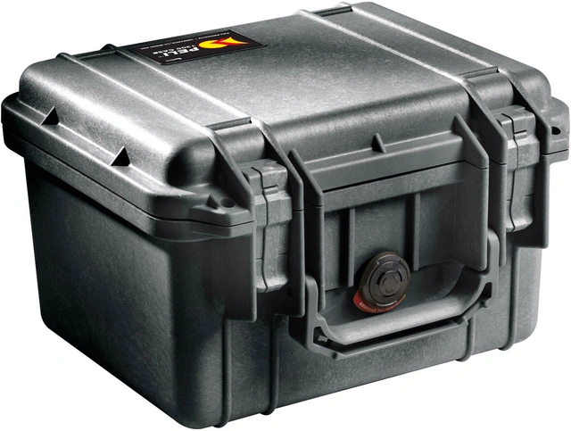 KASSE PELI 1300 SORT, UTEN INNHOLD Innv. mål: 233x178x155 mm - Peli 