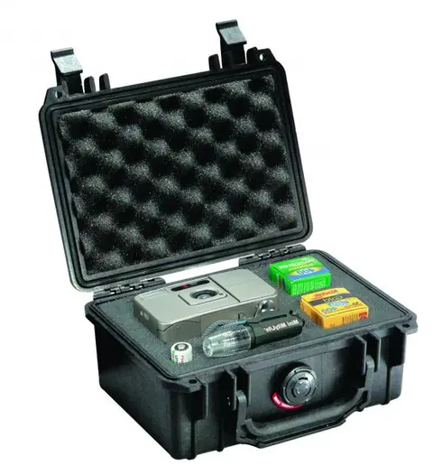 KASSE PELI 1120 M/SKUM, SORT Innv. mål: 185x121x85 mm - Peli 