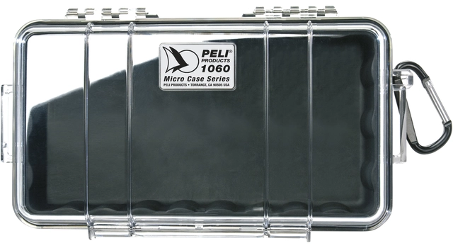 KASSE PELI 1060, SORT/KLAR Innv. mål: 209x108x57 - Peli 