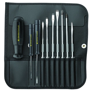 SKRUTREKKERSETT ESD SWISS 8215 10 Deler Sort Veske PB Swiss