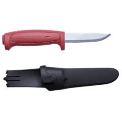 MORAKNIV BASIC 511 ALLROUND RØD Kullstål, Slirekniv Morakniv