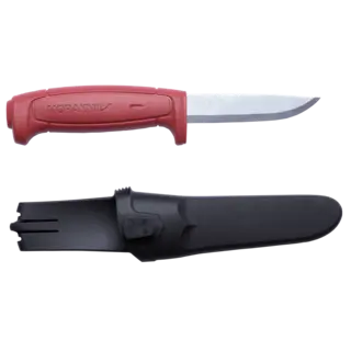 MORAKNIV BASIC 511 ALLROUND RØD Kullstål, Slirekniv Morakniv
