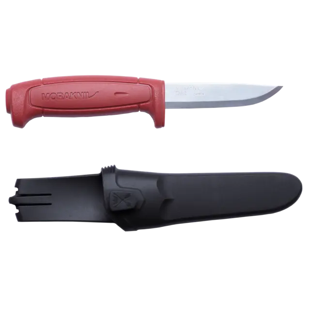 MORAKNIV BASIC 511 ALLROUND RØD Kullstål, Slirekniv Morakniv 