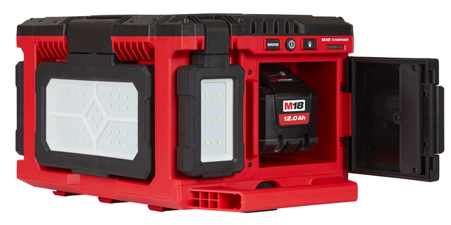 ARBEIDSLYS M18 OMRÅDE 3000 LUMEN PACKOUT™ m/ lader Milwaukee 