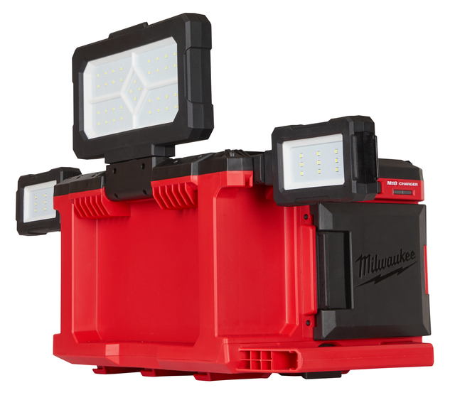 ARBEIDSLYS M18 OMRÅDE 3000 LUMEN PACKOUT™ m/ lader Milwaukee 