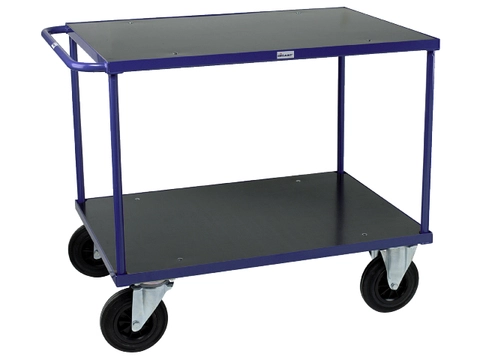 BORDVOGN 2 PLAN M/HJULSATS 1200X800MM 500kg, H870mm, Hjul &#216;200 x 50mm, Bl&#229;