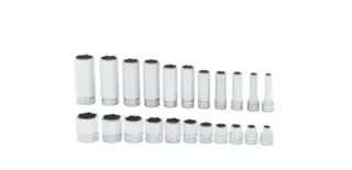 PIPESETT 3/8&quot; DR. 1/4–7/8&quot; SEKSKANT 222SFFS - 22 Deler - Snapon