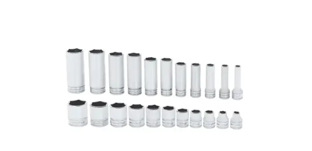 PIPESETT 3/8" DR. 1/4–7/8" SEKSKANT 222SFFS - 22 Deler - Snapon 