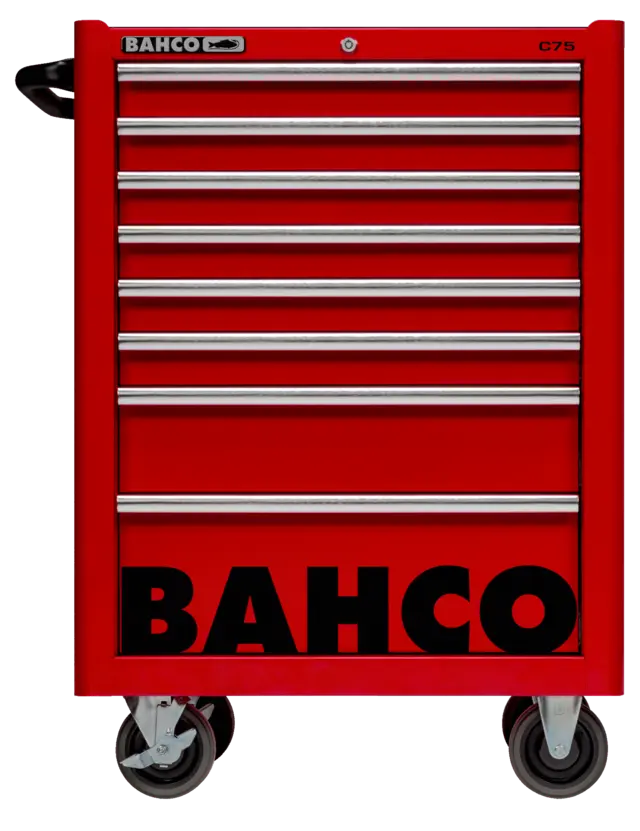 VERKTØYVOGN C75 8 SKUFFER 26" RØD 986x501x763mm - Bahco 