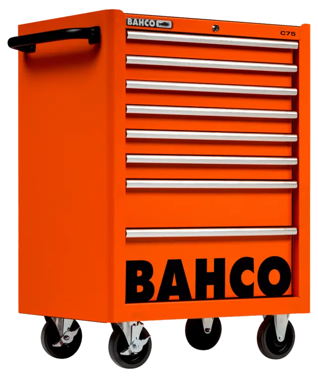 VERKTØYVOGN C75 8 SKUFFER 26" ORANSJE 986x501x763mm - Bahco 