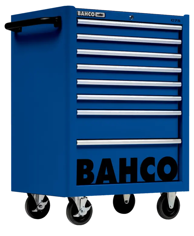 VERKTØYVOGN C75 8 SKUFFER 26" BLÅ 986x501x763mm - Bahco 