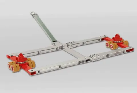 TRANSPORTVOGN FOR CONTAINER 40T Komplett sett, Transportruller, Lavtbygg 