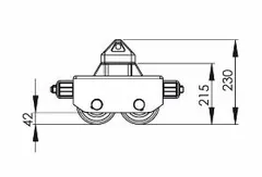 TRANSPORTVOGN FOR CONTAINER 40T Komplett sett, Transportruller, Lavtbygg 