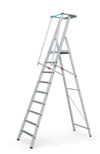 GARDINTRAPP PROFF SAFEMASTER 9 TRINN Plattformh&#248;yde 2.34m, Zarges