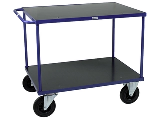 BORDVOGN 2 PLAN M/HJULSATS 1000X700MM H870mm, Hjul &#216;200 x 50mm, Bl&#229;