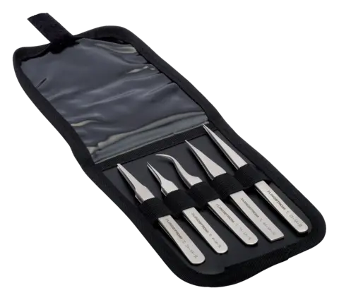 PINNSETT SETT BAHCO 9855 RUSTFRI 5PC 5 stk pinsetter i en mappe, Bahco