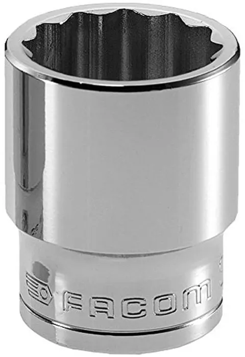 PIPE 1/2" TOLVKANT - METRISK Forniklet, forkrommet, polert Facom